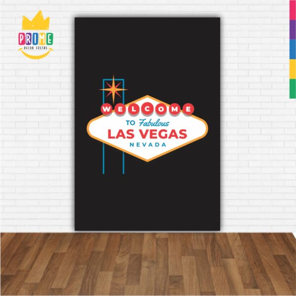 Painel de Festa Retangular 3D Las Vegas Casadinho 1,50m x 2,20m - Image 2