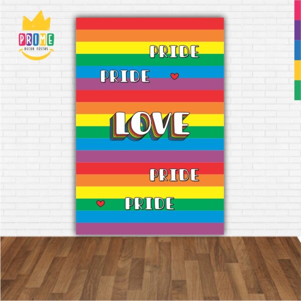 Painel de Festa Retangular 3D Lgbt Casadinho 1,50m x 2,20m - Image 2