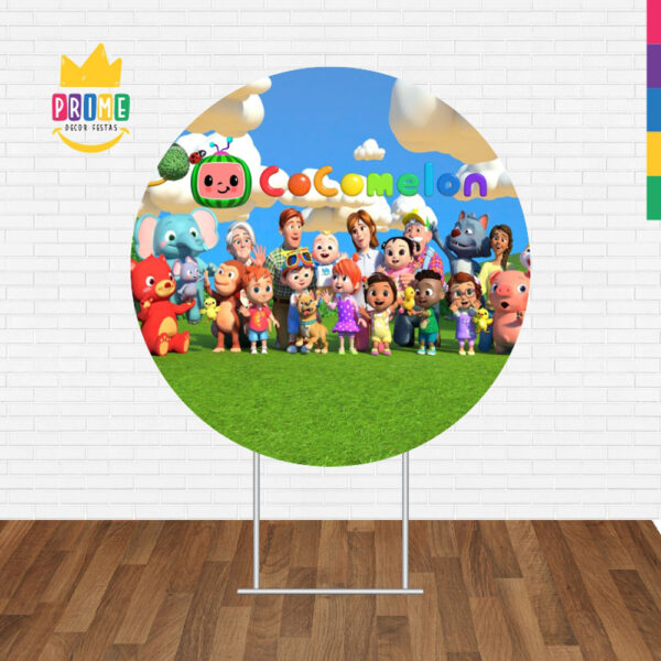 Painel Redondo 3D Cocomelon Tecido Sublimado - Image 2