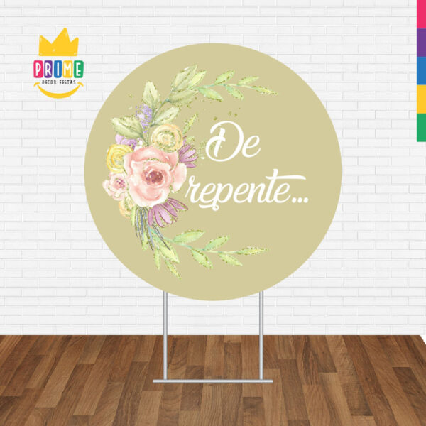 Painel Redondo 3D De Repente Tecido Sublimado - Image 2
