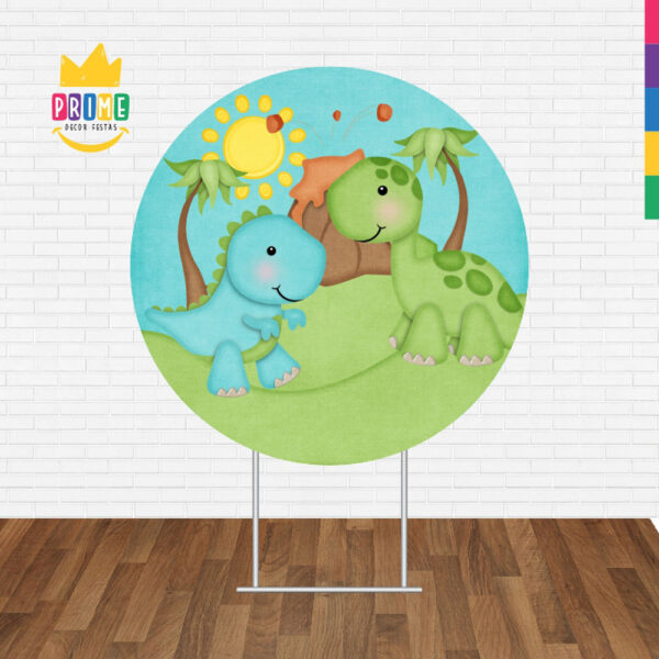 Painel Redondo 3D Dino Baby Tecido Sublimado - Image 2