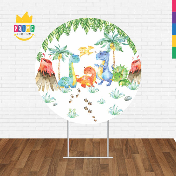 Painel Redondo 3D Dino Baby Tecido Sublimado - Image 2