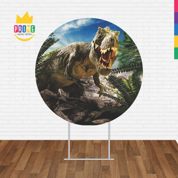 Painel Redondo 3D Dinossauro Tecido Sublimado - Image 2