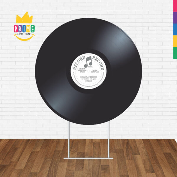 Painel Redondo 3D Disco Vinil  Tecido Sublimado - Image 2