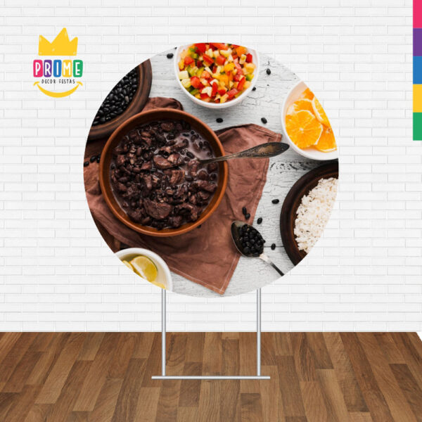 Painel Redondo 3D Feijoada Tecido Sublimado - Image 2
