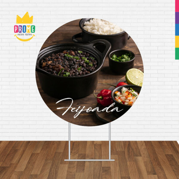 Painel Redondo 3D Feijoada Tecido Sublimado - Image 2