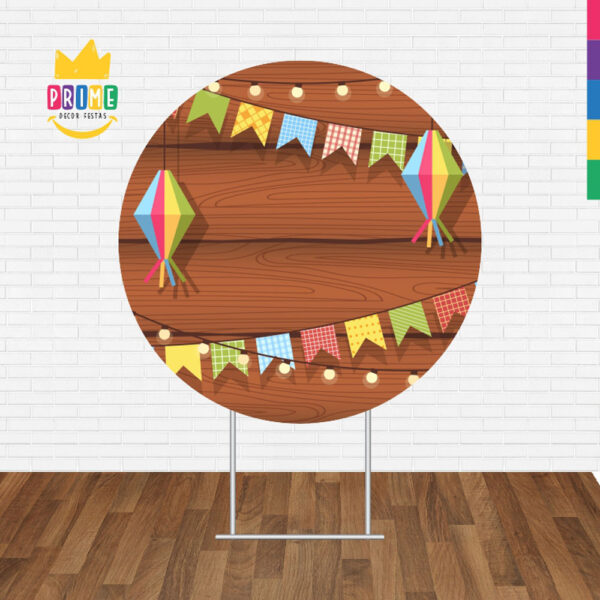 Painel Redondo 3D Festa Junina Tecido Sublimado - Image 2