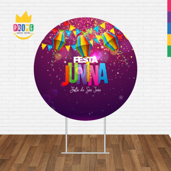 Painel Redondo 3D Festa Junina Tecido Sublimado - Image 2