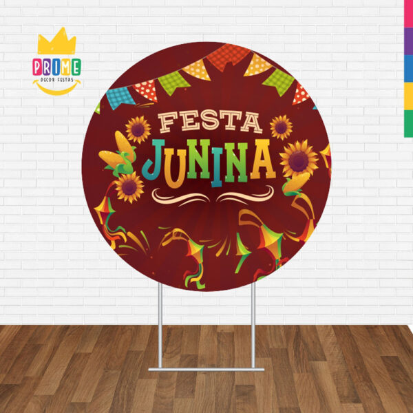Painel Redondo 3D Festa Junina Tecido Sublimado - Image 2
