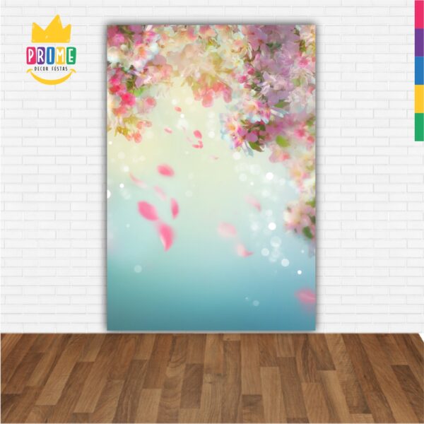 Painel de Festa Retangular 3D Floral Casadinho 1,50m x 2,20m - Image 2