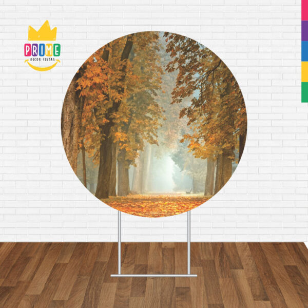 Painel Redondo 3D Floresta  Tecido Sublimado - Image 2