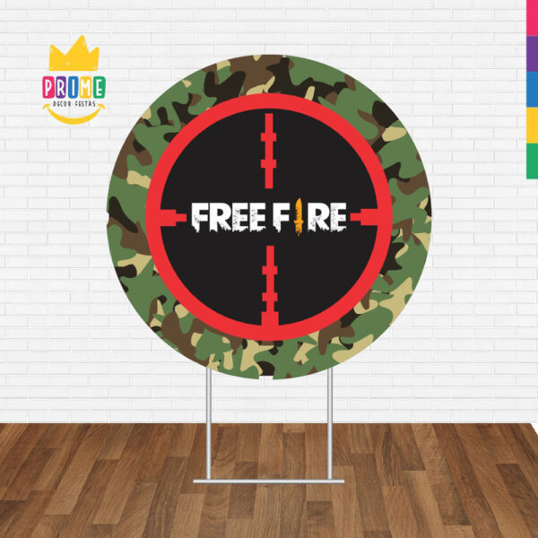 Painel Redondo 3D Free Fire Tecido Sublimado - Image 2