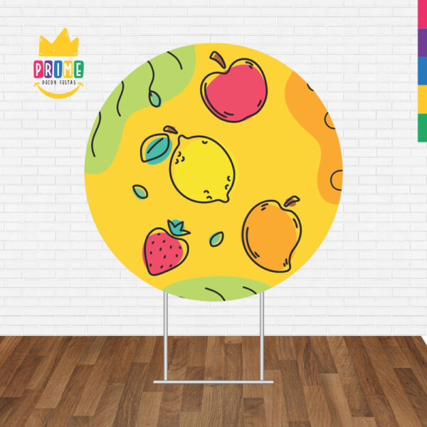 Painel Redondo 3D Frutas Tecido Sublimado - Image 2