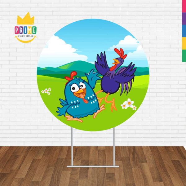 Painel Redondo 3D Galinha Pintadinha Tecido Sublimado - Image 2