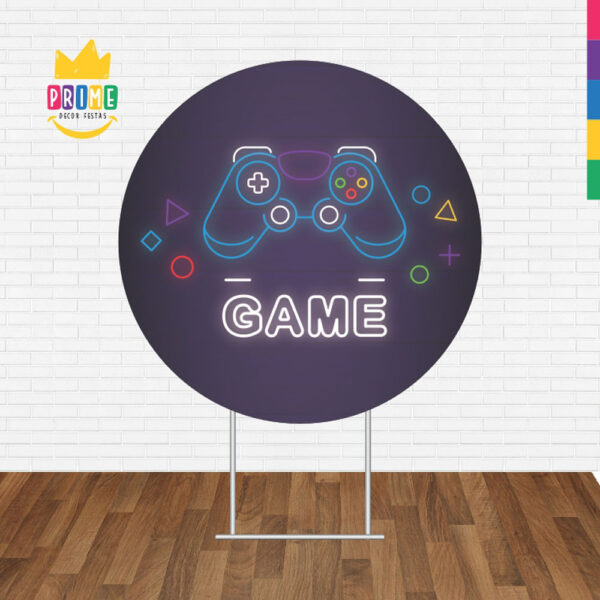 Painel Redondo 3D Game Tecido Sublimado - Image 2