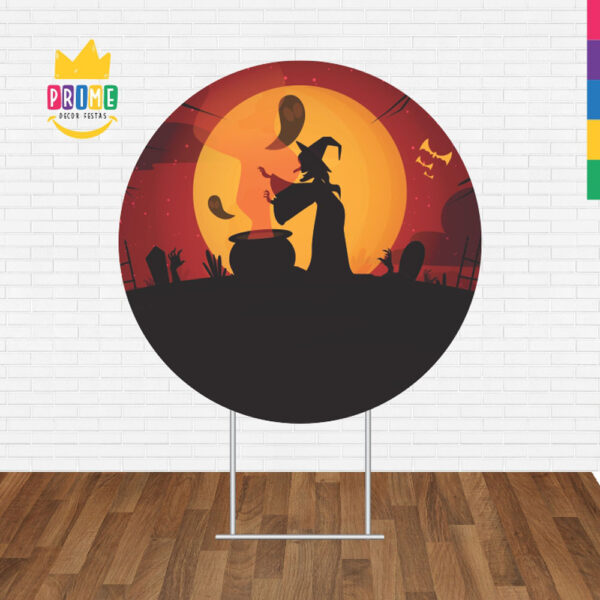 Painel Redondo 3D Halloween Tecido Sublimado - Image 2