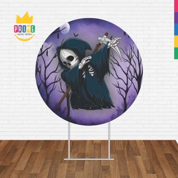 Painel Redondo 3D Halloween Tecido Sublimado - Image 2