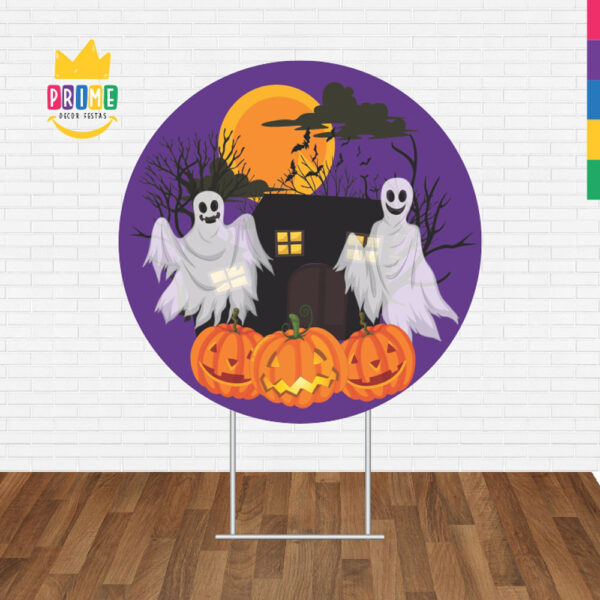 Painel Redondo 3D Halloween Tecido Sublimado - Image 2