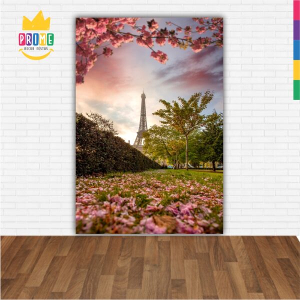 Painel de Festa Retangular 3D Paris Casadinho 1,50m x 2,20m - Image 2