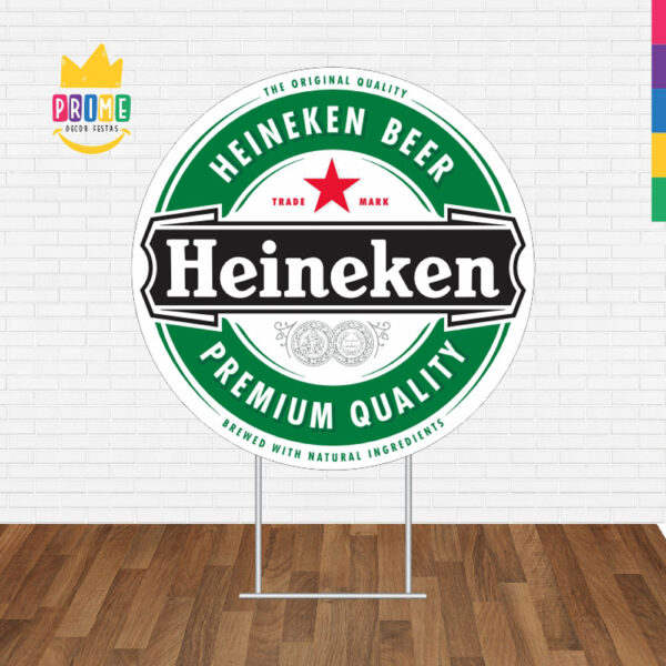 Painel Redondo 3D Heineken Tecido Sublimado - Image 2