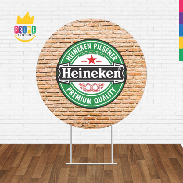 Painel Redondo 3D Heineken Tecido Sublimado - Image 2