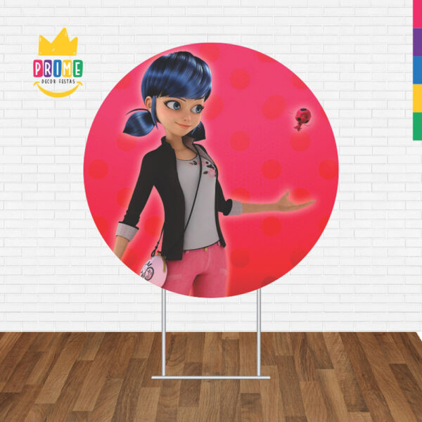 Painel Redondo 3D Lady Bug Tecido Sublimado - Image 2