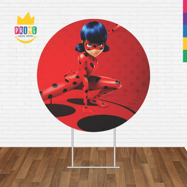 Painel Redondo 3D Lady Bug Tecido Sublimado - Image 2
