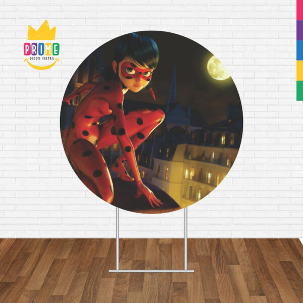 Painel Redondo 3D Lady Bug Tecido Sublimado - Image 2
