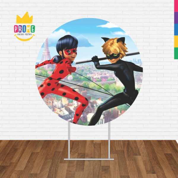 Painel Redondo 3D Lady Bug Tecido Sublimado - Image 2