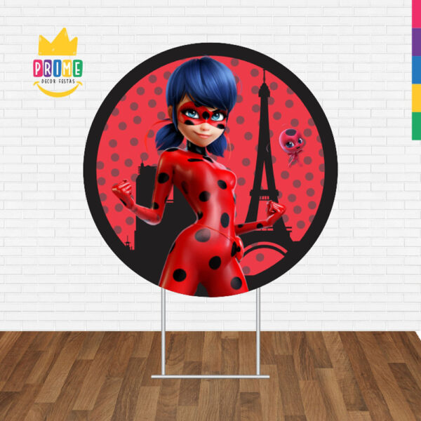 Painel Redondo 3D Lady Bug Tecido Sublimado - Image 2