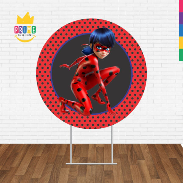 Painel Redondo 3D Lady Bug Tecido Sublimado - Image 2