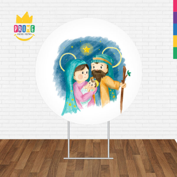 Painel Redondo 3D Menino Jesus Tecido Sublimado - Image 2
