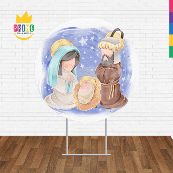 Painel Redondo 3D Menino Jesus Tecido Sublimado - Image 2