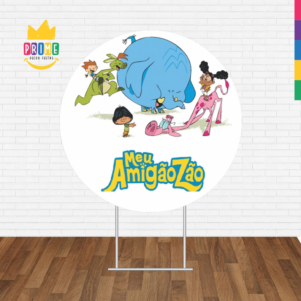 Painel Redondo 3D Meu Amigaozão Tecido Sublimado - Imagem 2