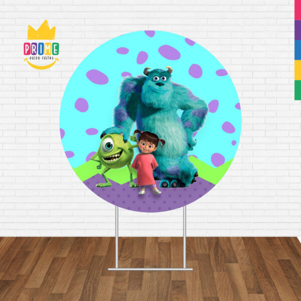 Painel Redondo 3D Monstro SA  Tecido Sublimado - Image 2