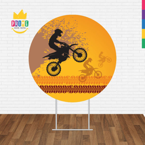 Painel Redondo 3D MotoCross Tecido Sublimado - Image 2