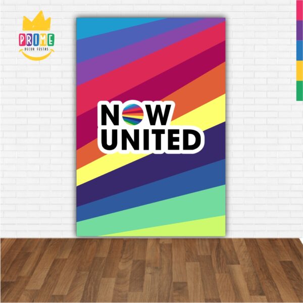 Painel de Festa Retangular 3D Now United Casadinho 1,50m x 2,20m - Image 2