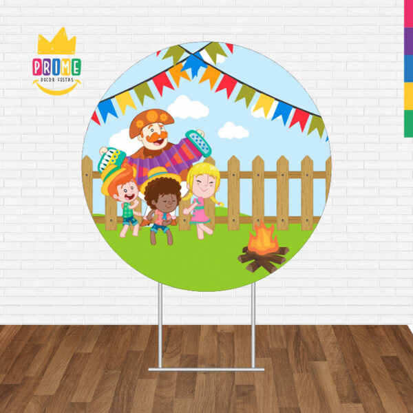 Painel Redondo 3D Mundo Bita Tecido Sublimado - Image 2