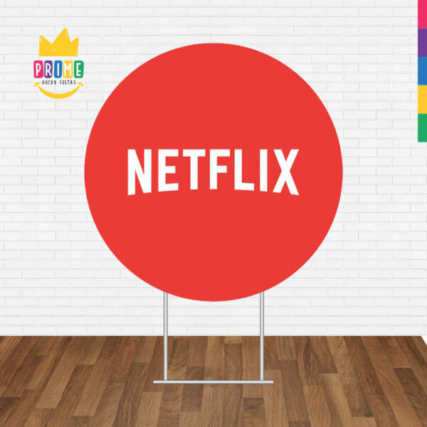 Painel Redondo 3D Netflix Vermelho Tecido Sublimado - Image 2