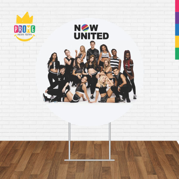 Painel Redondo 3D Now United Tecido Sublimado - Image 2
