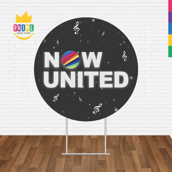Painel Redondo 3D Now United Tecido Sublimado - Image 2