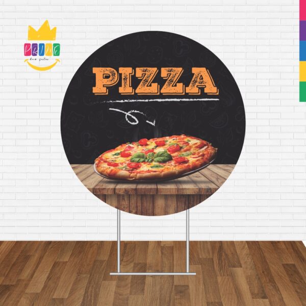 Painel Redondo 3D Pizza Tecido Sublimado - Image 2