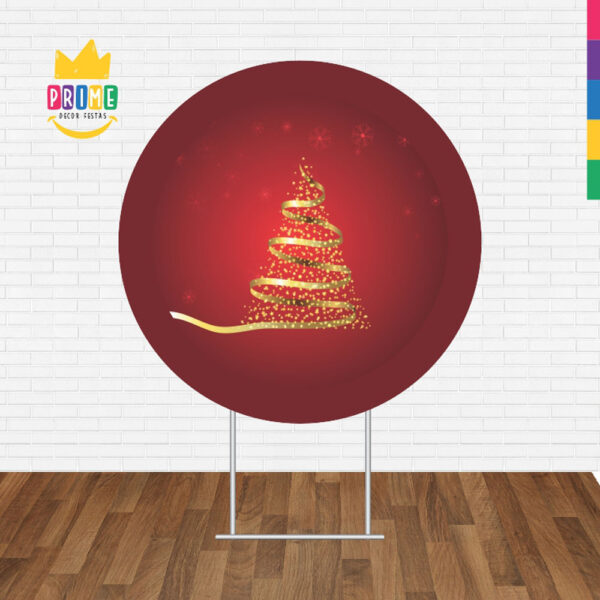 Painel Redondo 3D Natal Tecido Sublimado - Image 2