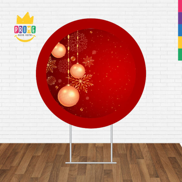 Painel Redondo 3D Natal Tecido Sublimado - Image 2