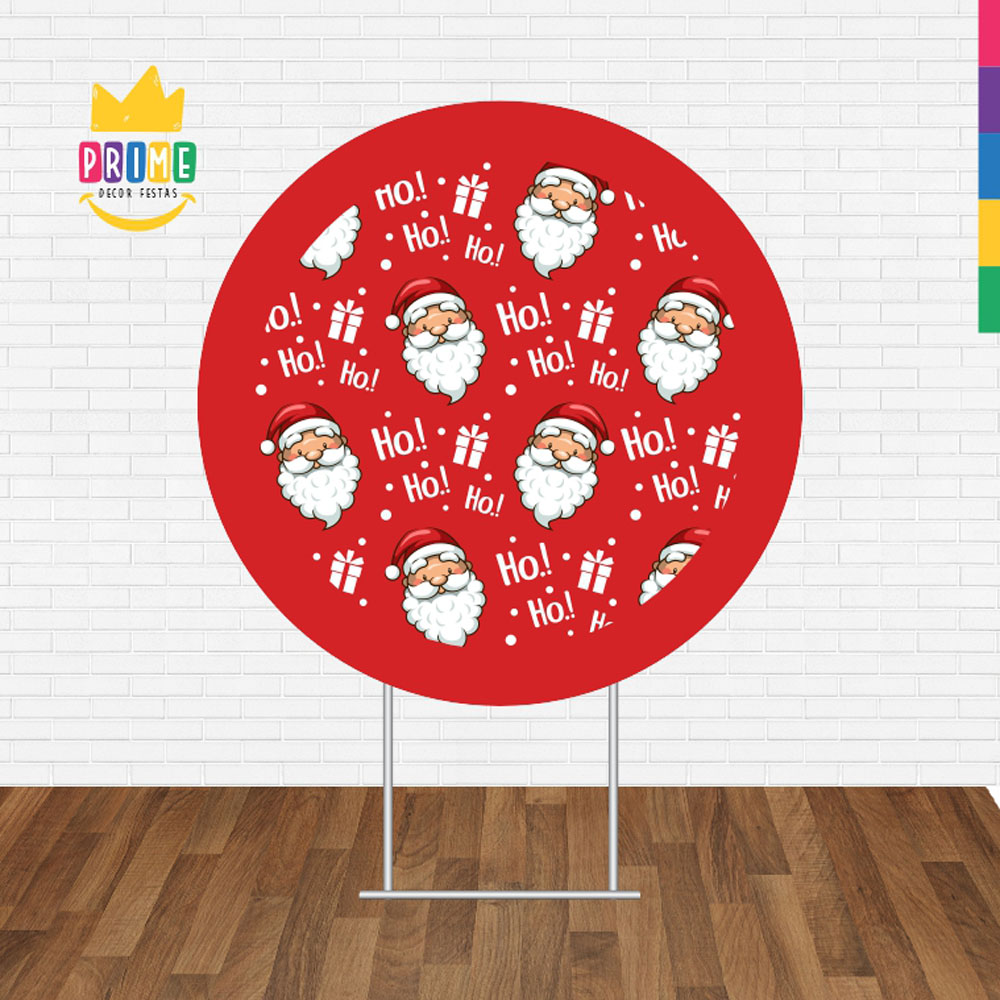Painel Redondo 3D Feliz Natal Tecido Sublimado - Imagem 2