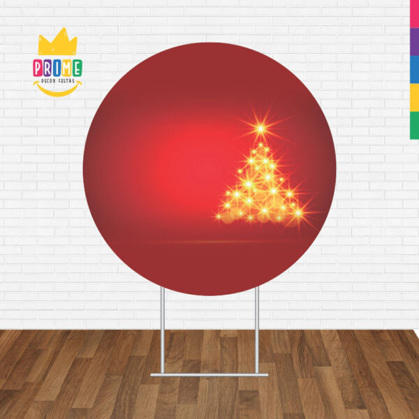 Painel Redondo 3D Feliz Natal Tecido Sublimado - Image 2