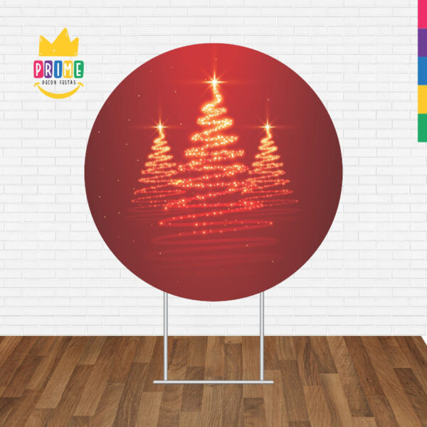 Painel Redondo 3D Feliz Natal Tecido Sublimado - Image 2