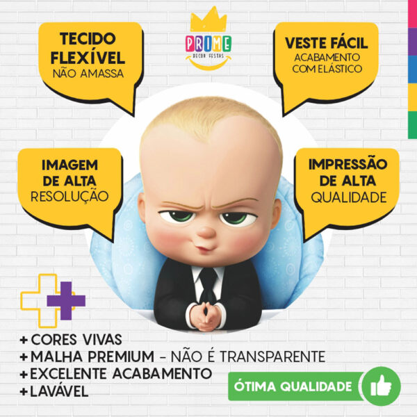Painel Redondo 3D Poderoso Chefinho Tecido Sublimado - Image 3