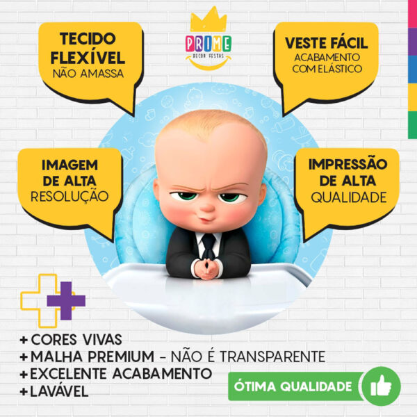 Painel Redondo 3D Poderoso Chefinho Tecido Sublimado - Image 3
