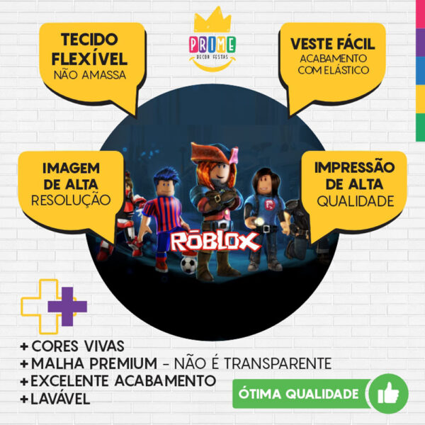 Painel Redondo 3D Roblox Tecido Sublimado - Image 3